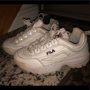 Fila platform white sneakers